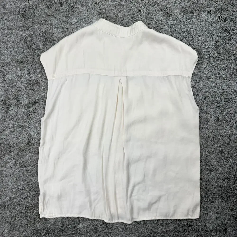 Joie Button Down Off White Blouse Women's Small